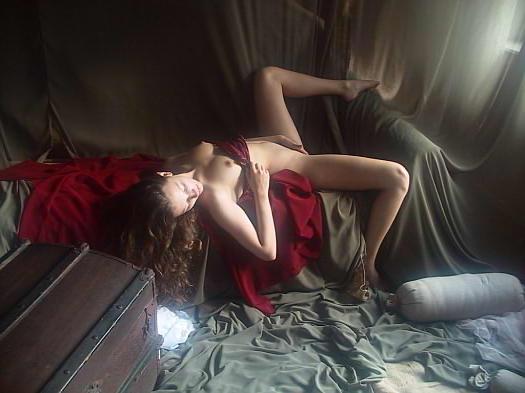19P Brunette ballerina spreading fresh wetness