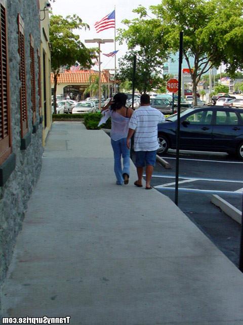 12P Lovely brunette tranny getting dirty with some dude