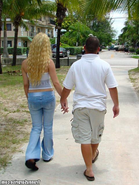 12P Blonde tranny with curly hair getting some hard cock