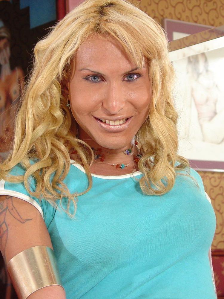 16P Sexy Blonde Shemale With Tan Lines And A Huge Long Cock