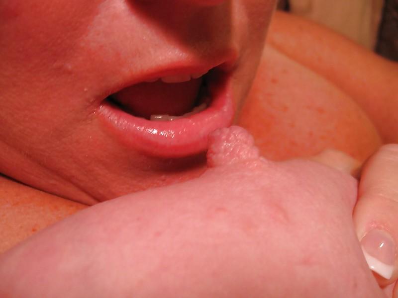 10P Kitty Licking and Sucking her nipples II