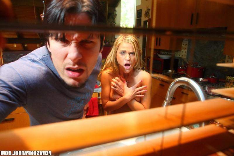 16P McKenzee Miles gets filmed by a perv while fucking her boyfriend