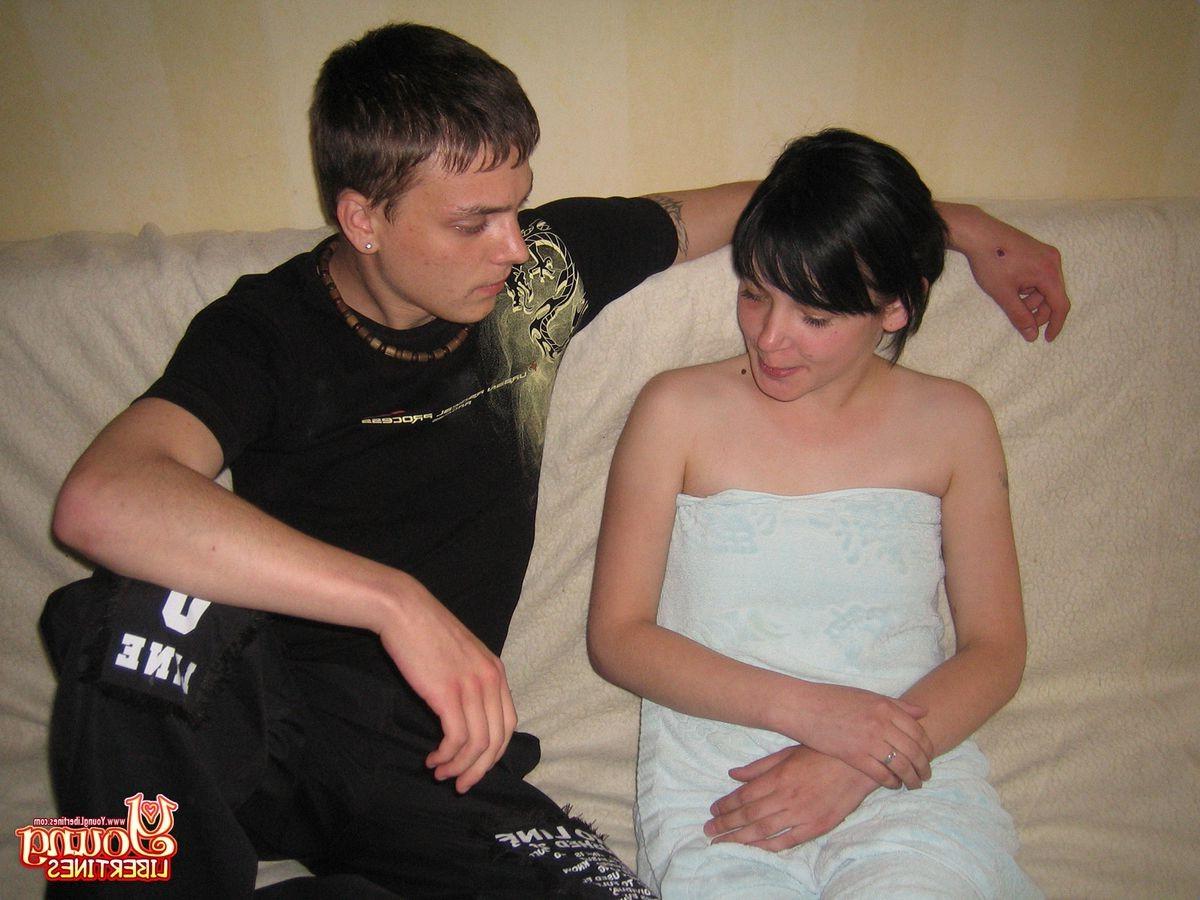 15P Innocent boy and girl having their first sex ride together