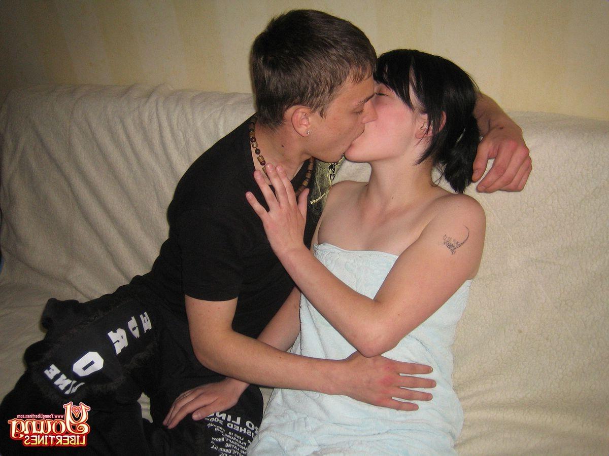 15P Innocent boy and girl having their first sex ride together