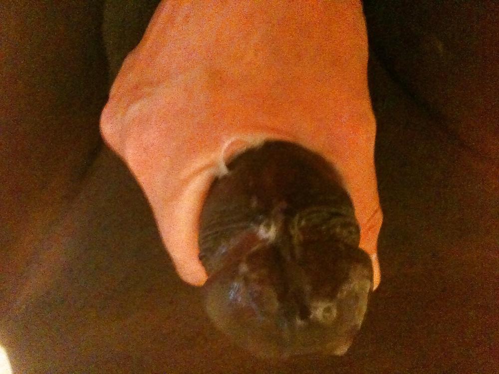 6P Cum covered hand after wanking him off