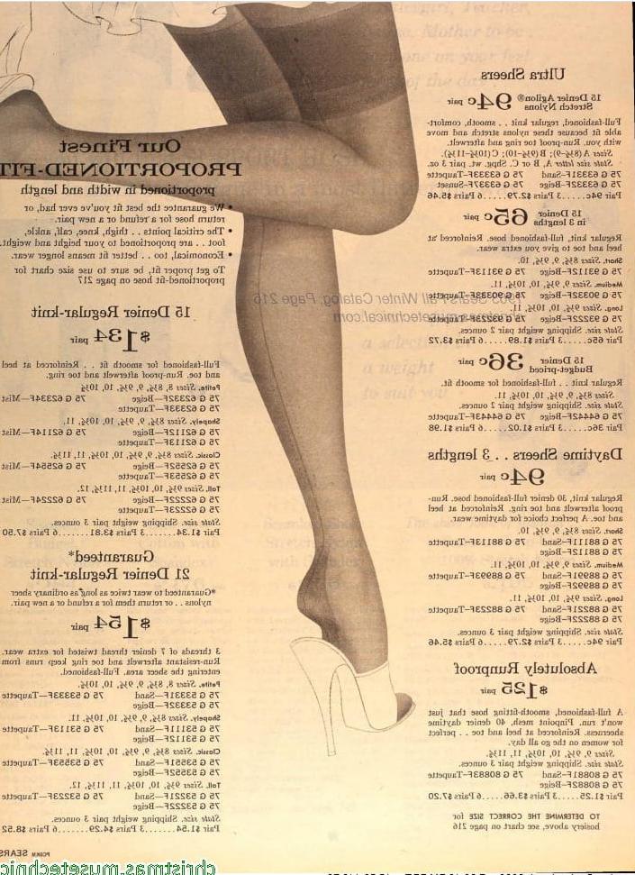 14P Vintage Sears Catalog Stockings: Set 1