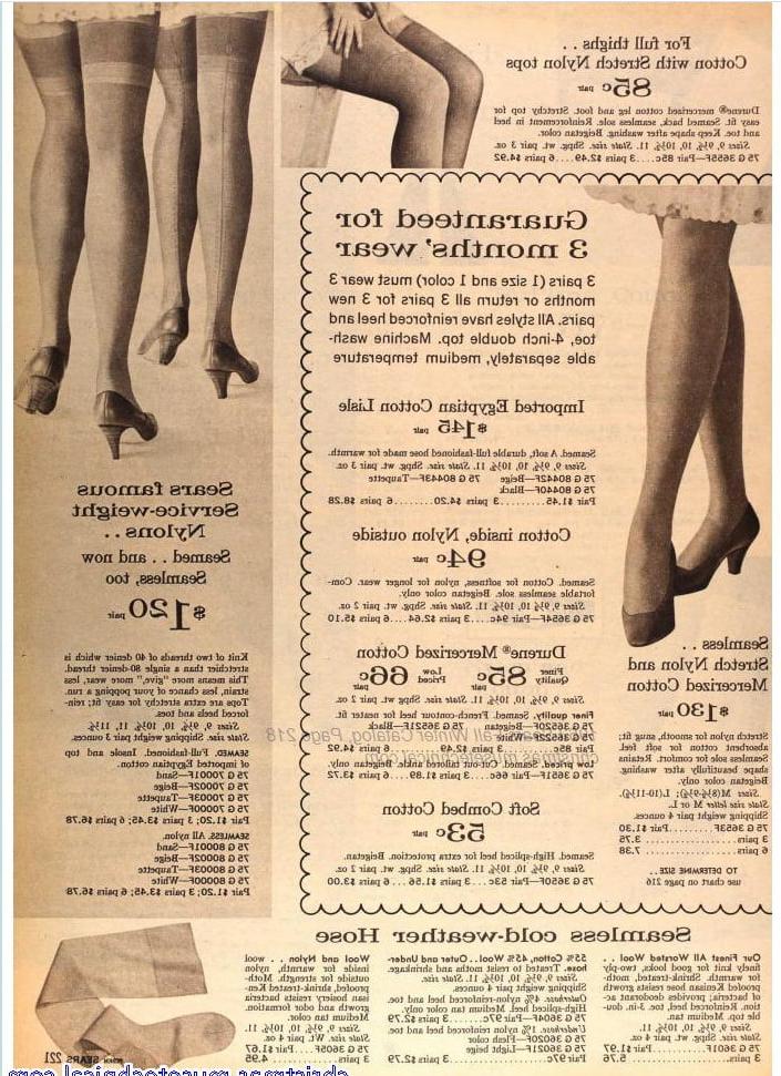 14P Vintage Sears Catalog Stockings: Set 1