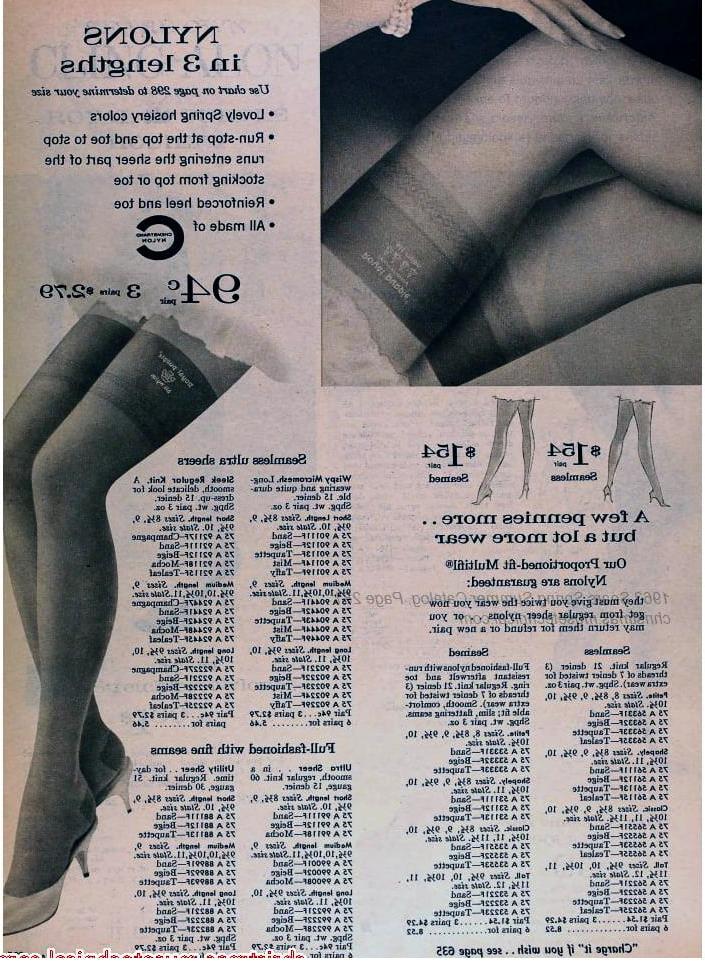 14P Vintage Sears Catalog Stockings: Set 1