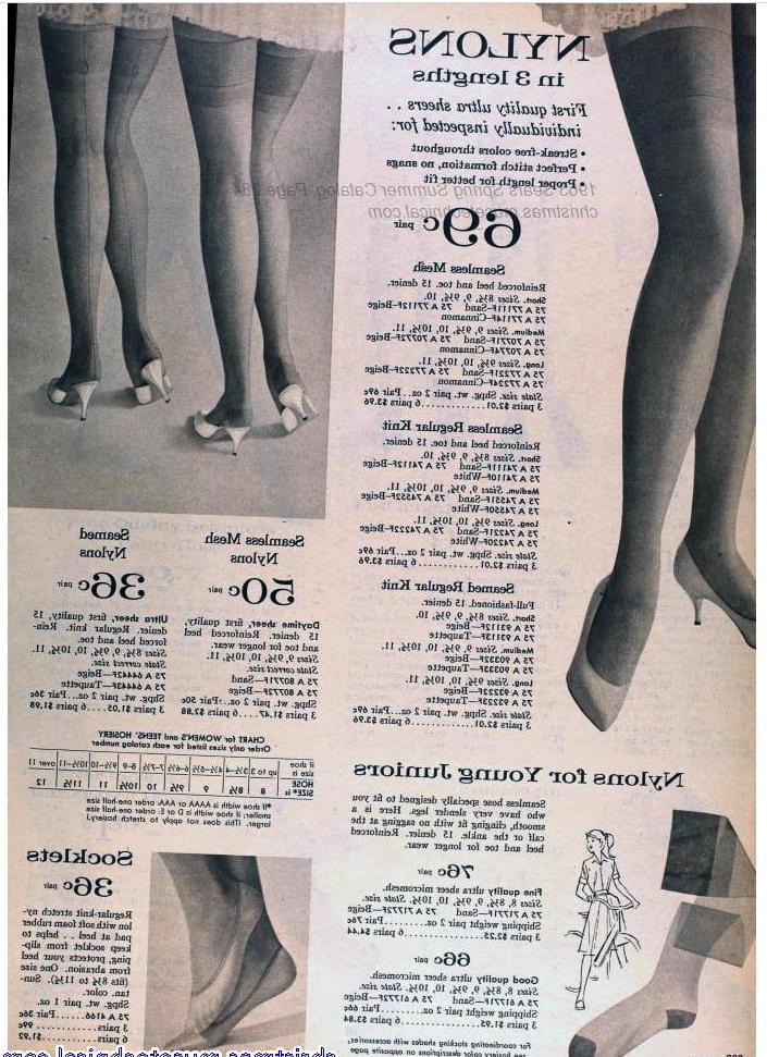 14P Vintage Sears Catalog Stockings: Set 1