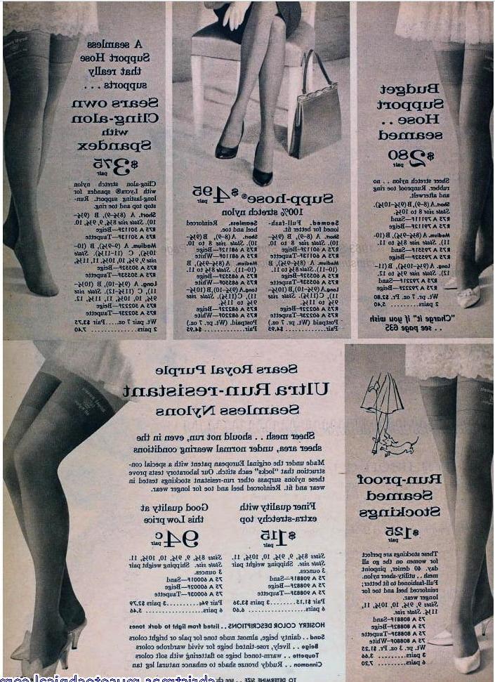 14P Vintage Sears Catalog Stockings: Set 1