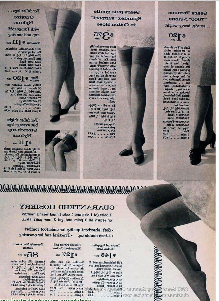 14P Vintage Sears Catalog Stockings: Set 1