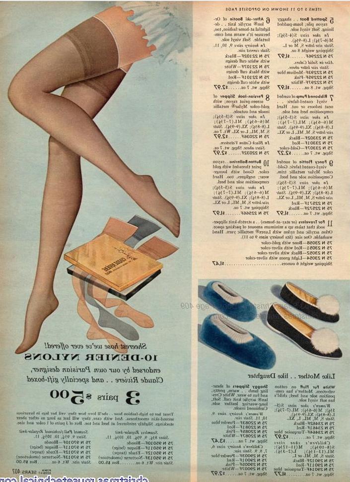 14P Vintage Sears Catalog Stockings: Set 1
