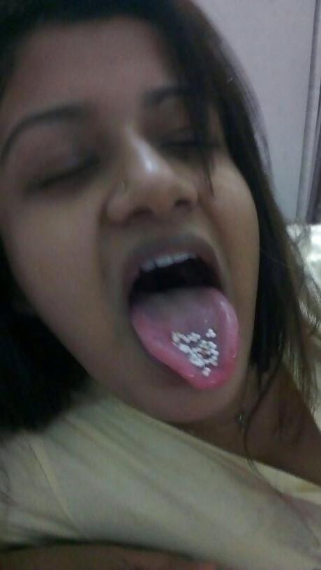 25P indian girl showing her big natural tits and shaved pussy