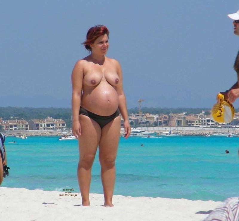25P pregnant bikini beach milfs