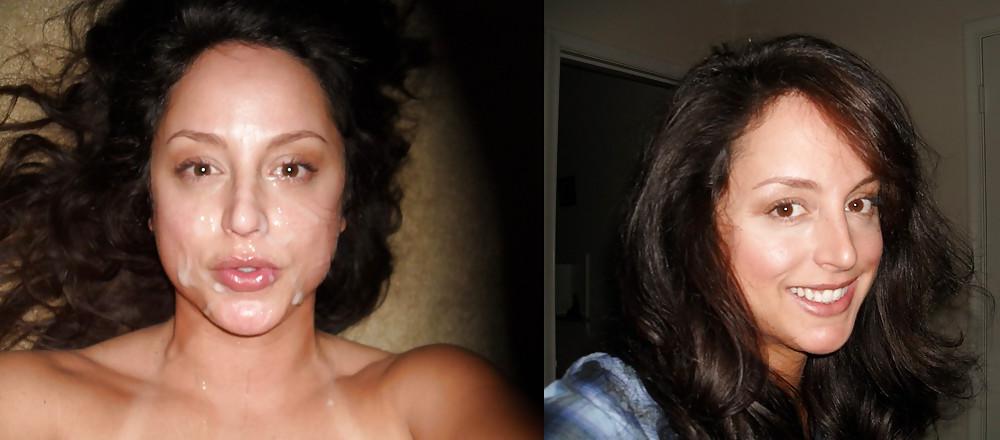 25P Before after blowjob 01 incl. dressed undressed facials