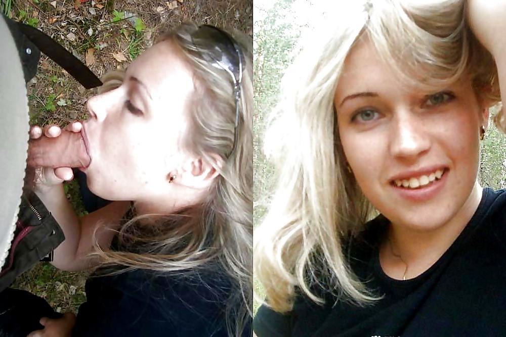25P Before after blowjob 01 incl. dressed undressed facials