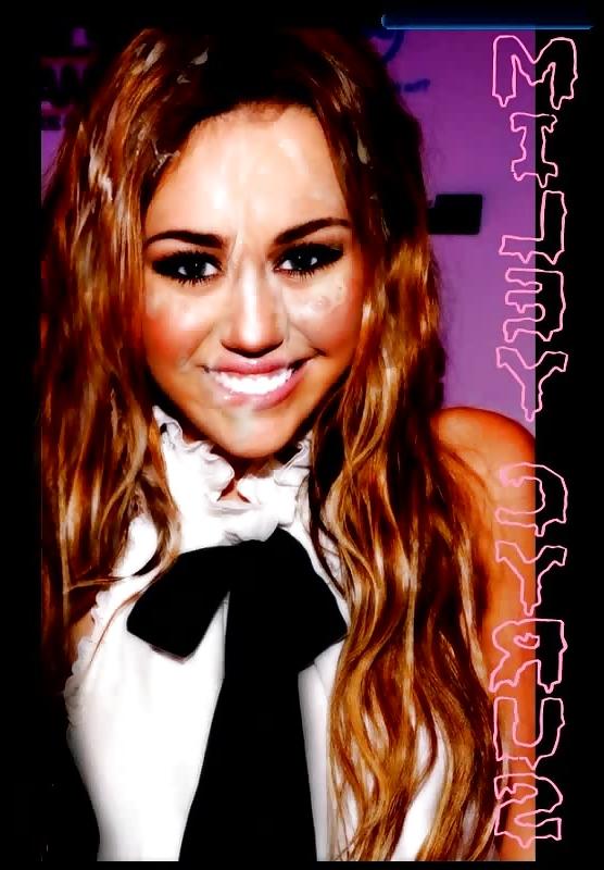 25P Miley Cyrus Cumshots