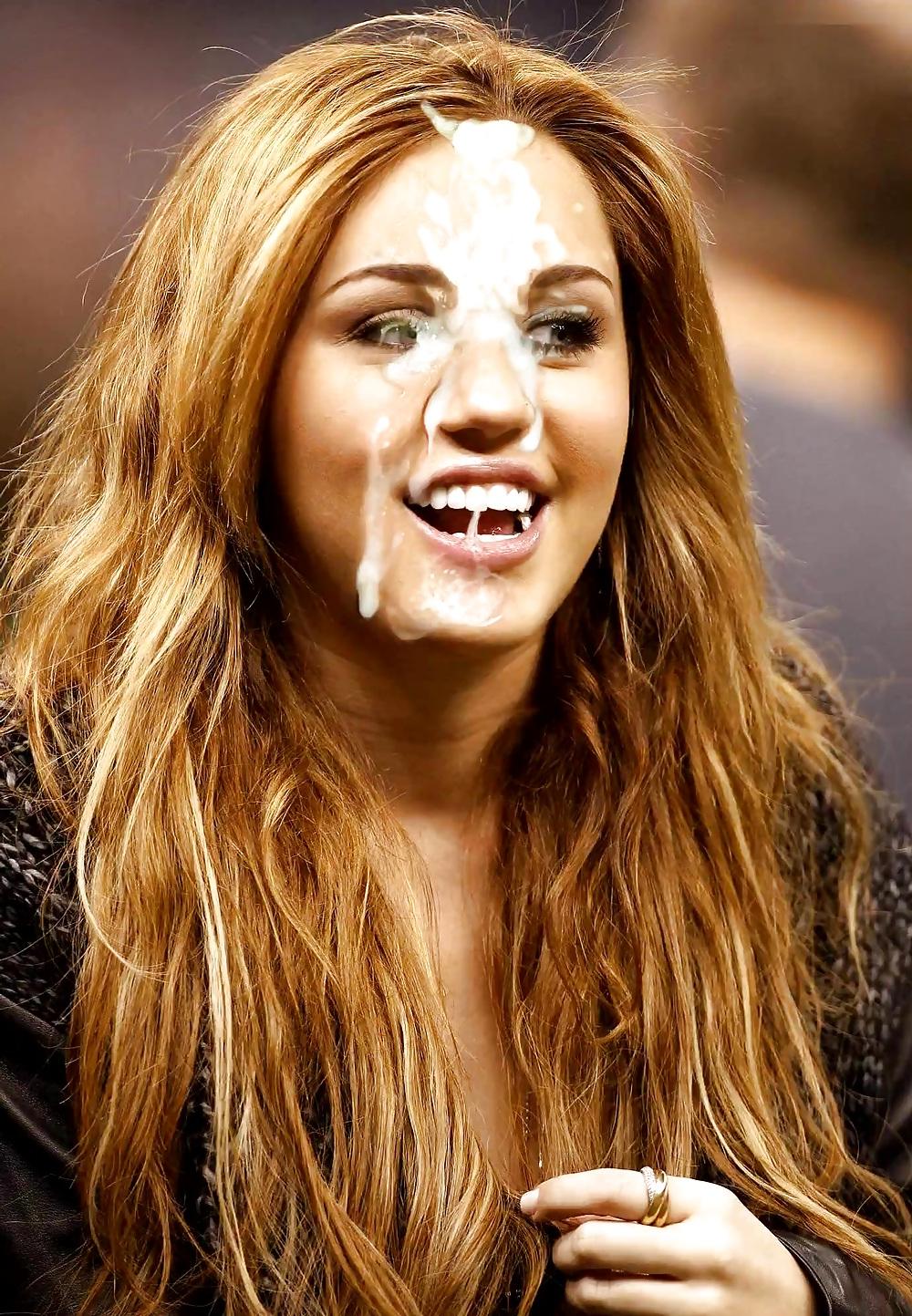 25P Miley Cyrus Cumshots