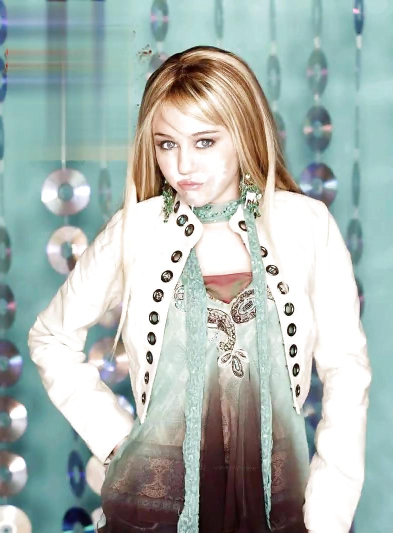 25P Miley Cyrus Cumshots