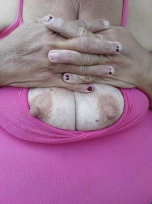 25P Favorite big Nipples Granny