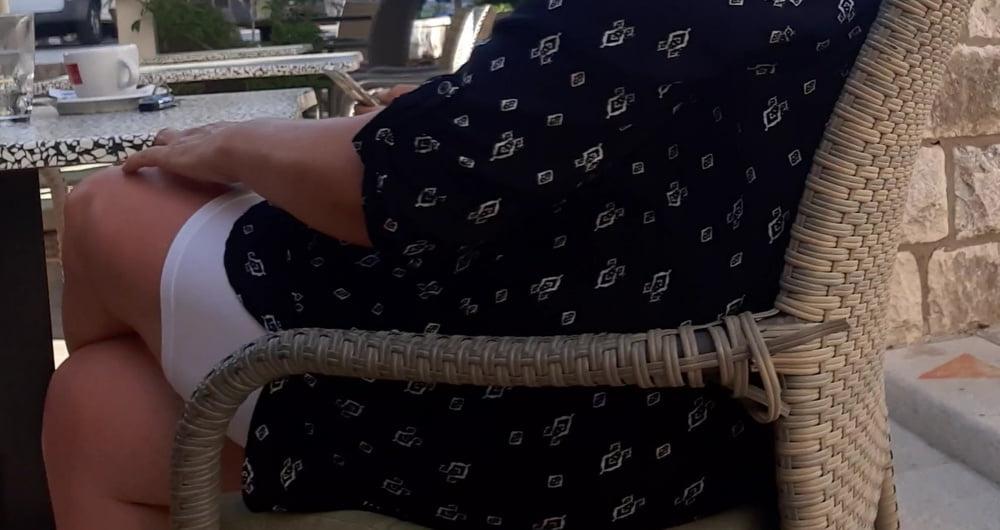 16P Mature in white leggings