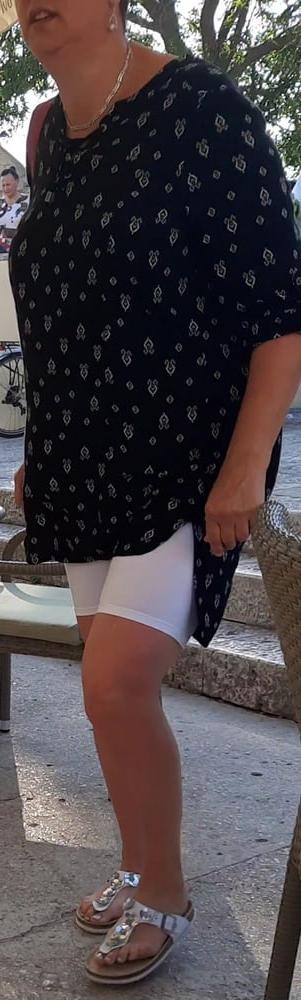 16P Mature in white leggings