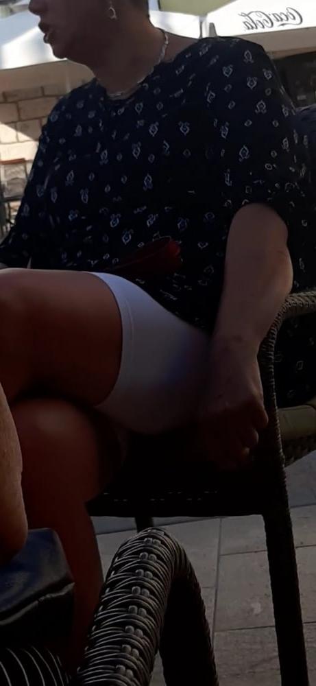 16P Mature in white leggings