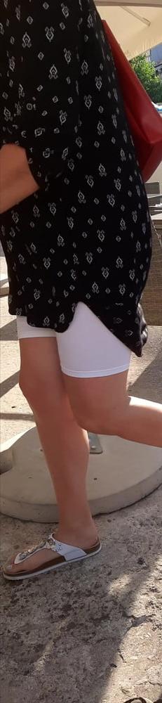 16P Mature in white leggings