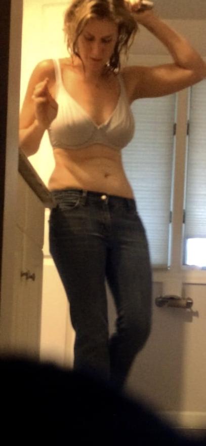 19P MILF with huge natural tits and hairy muff