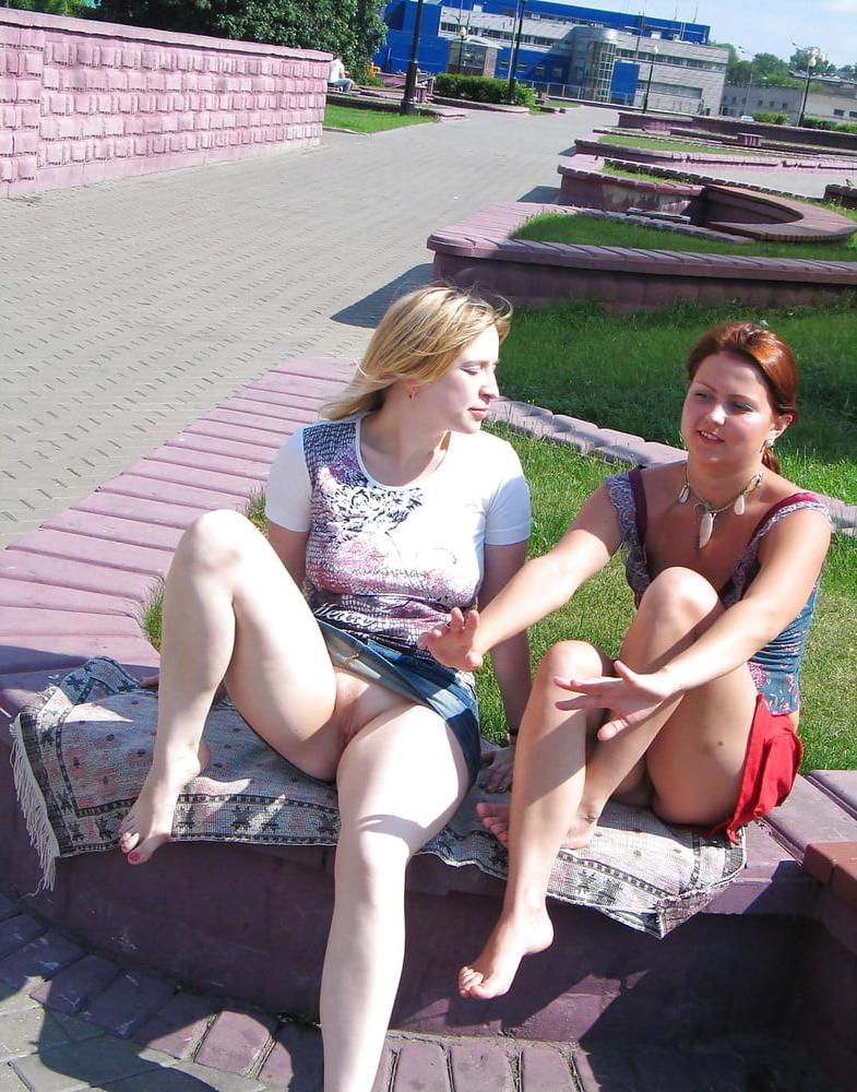 25P Exhibitionist and pantie less up skirts love the camera