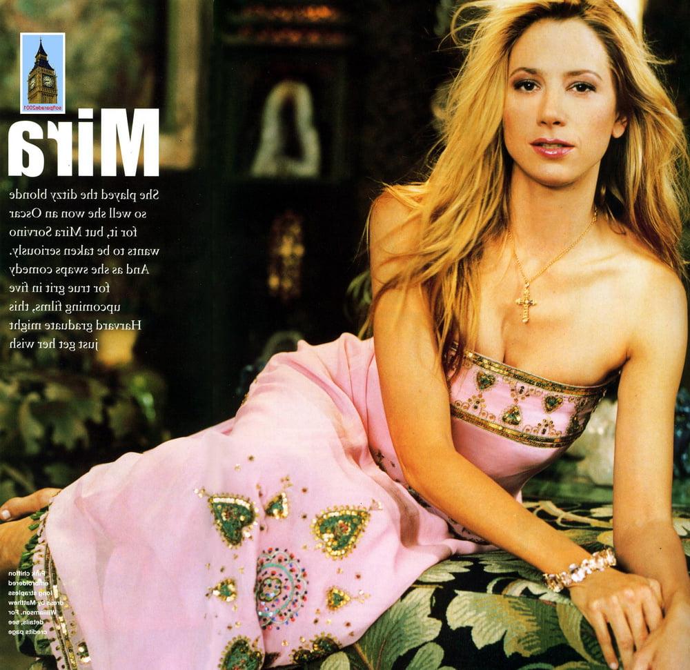 25P Celebrity Boobs - Mira Sorvino