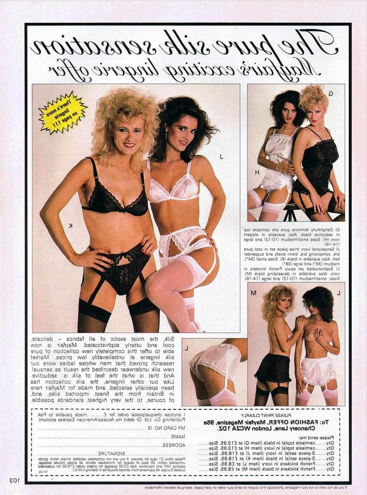 25P Vintage lingerie catalogues, mainly 80's
