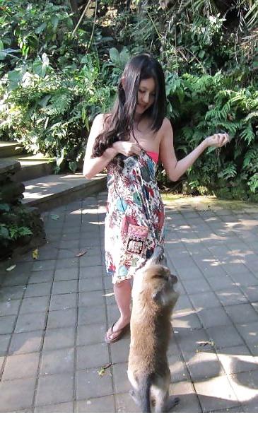 4P Taiwan babe with monky