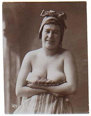 14P Vintage nudes - one tit out 2