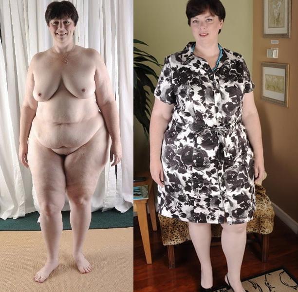 22P Angezogene, unbekleidete BBWs 8