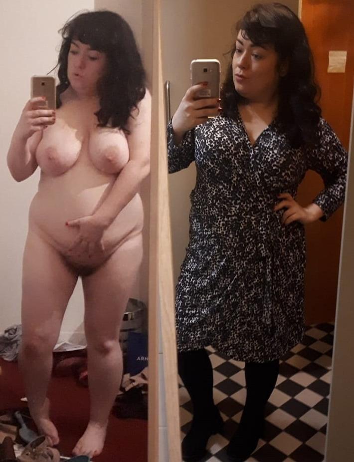 22P Angezogene, unbekleidete BBWs 8