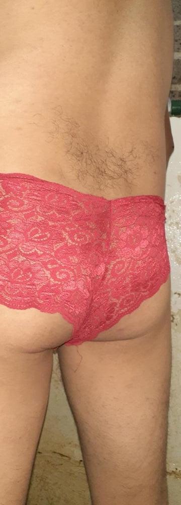 8P In my mature neighbor's red panties