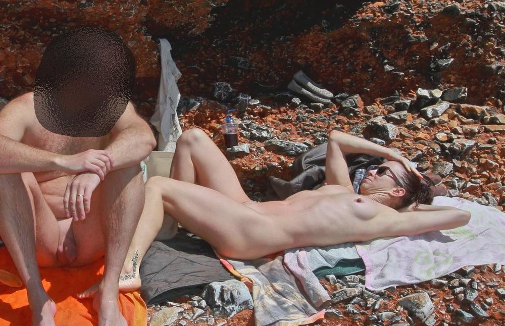 23P Greek cuckold slut Irina - Public sex by the sea 2