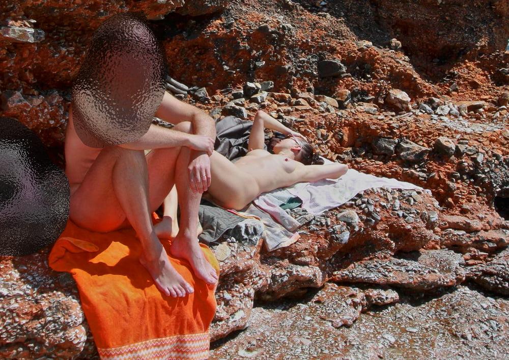 23P Greek cuckold slut Irina - Public sex by the sea 2