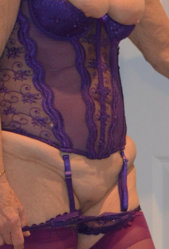 24P Playing pool in Purple Bustier #3