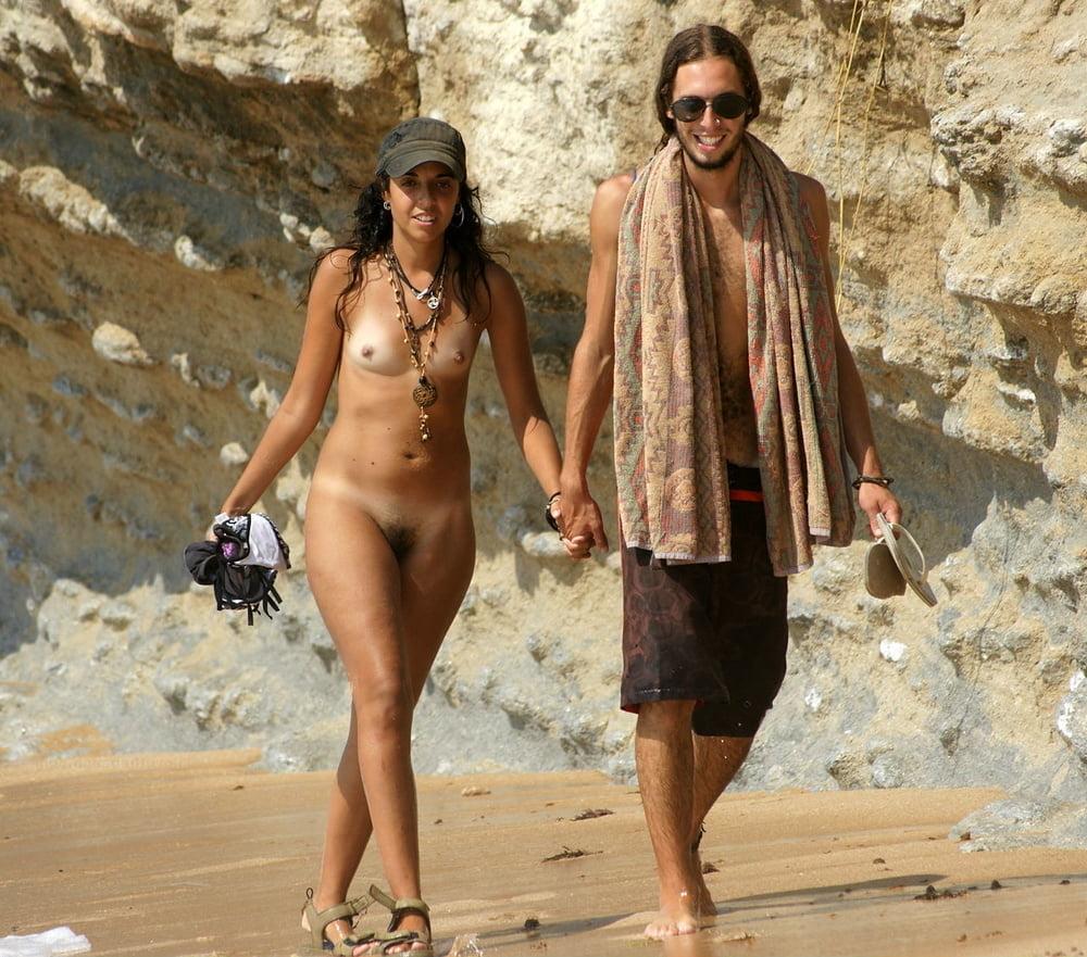 10P Exhibitionist Nude Beach Slut Holds Bikini CMNF OON