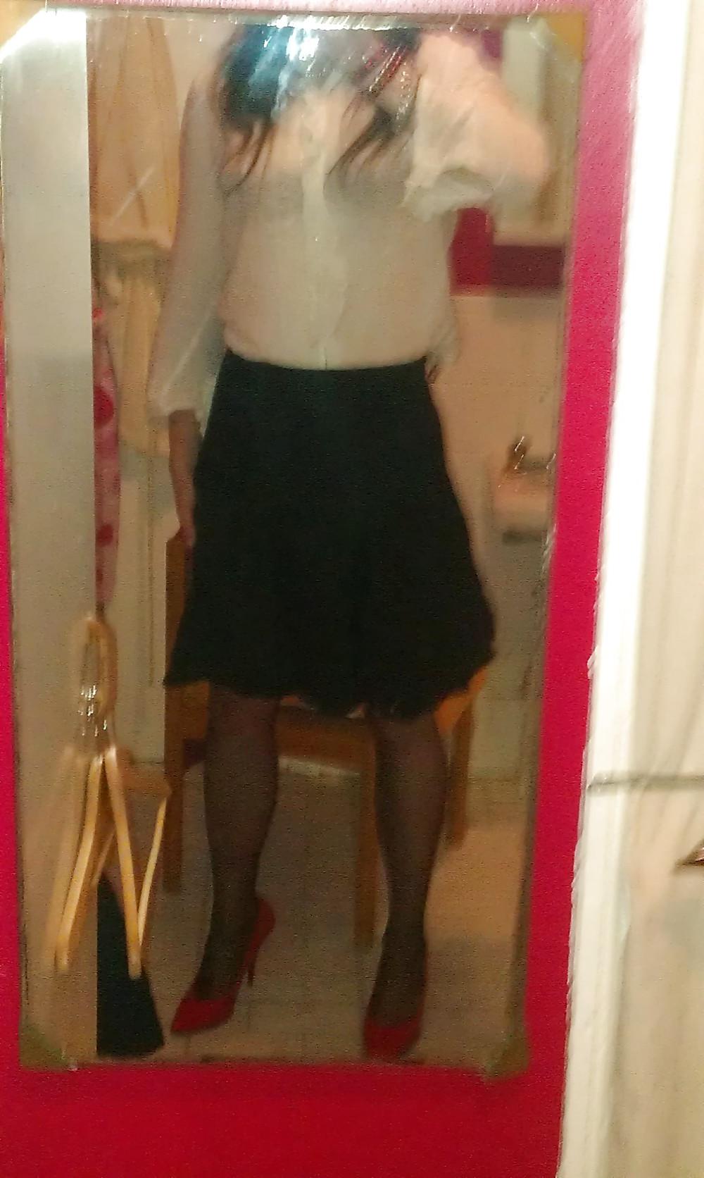 22P Me crossdressing stockings n spike heels
