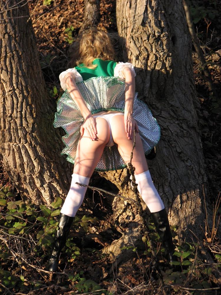 17P Diana, posing in leprechaun outfit for St. Patrick's day.