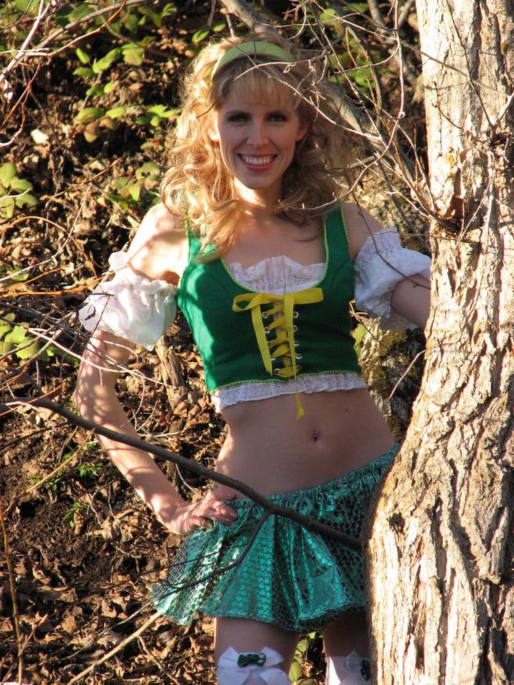 17P Diana, posing in leprechaun outfit for St. Patrick's day.