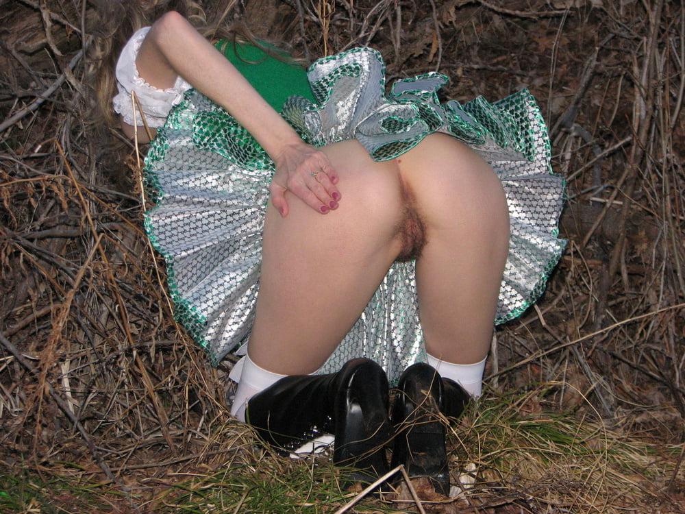 17P Diana, posing in leprechaun outfit for St. Patrick's day.