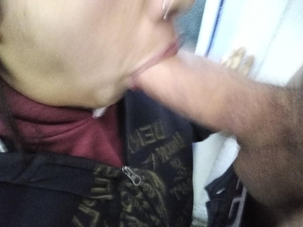 25P my friend's girlfriend sucks me off at work