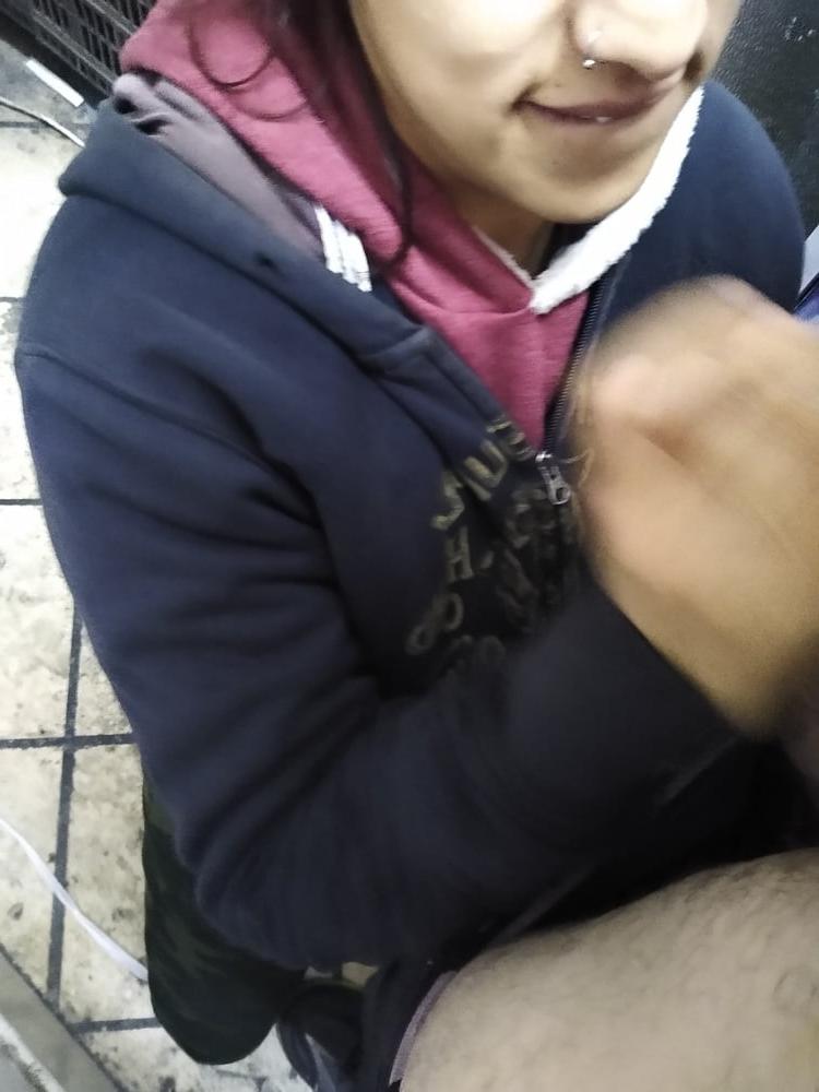25P my friend's girlfriend sucks me off at work