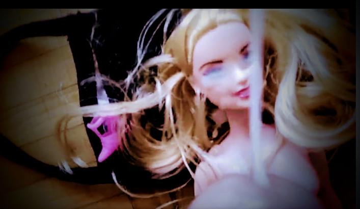 15P Barbie doll gets cum bath