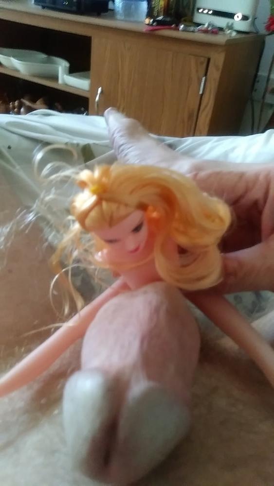 15P Barbie doll gets cum bath
