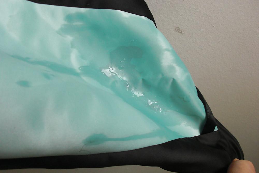25P Cum on girlfriend's satin prom dress